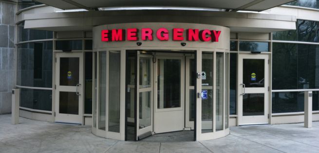 revolving door used in a hospital